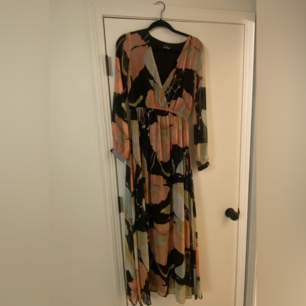 Lulus Floral Long Sleeve Dress